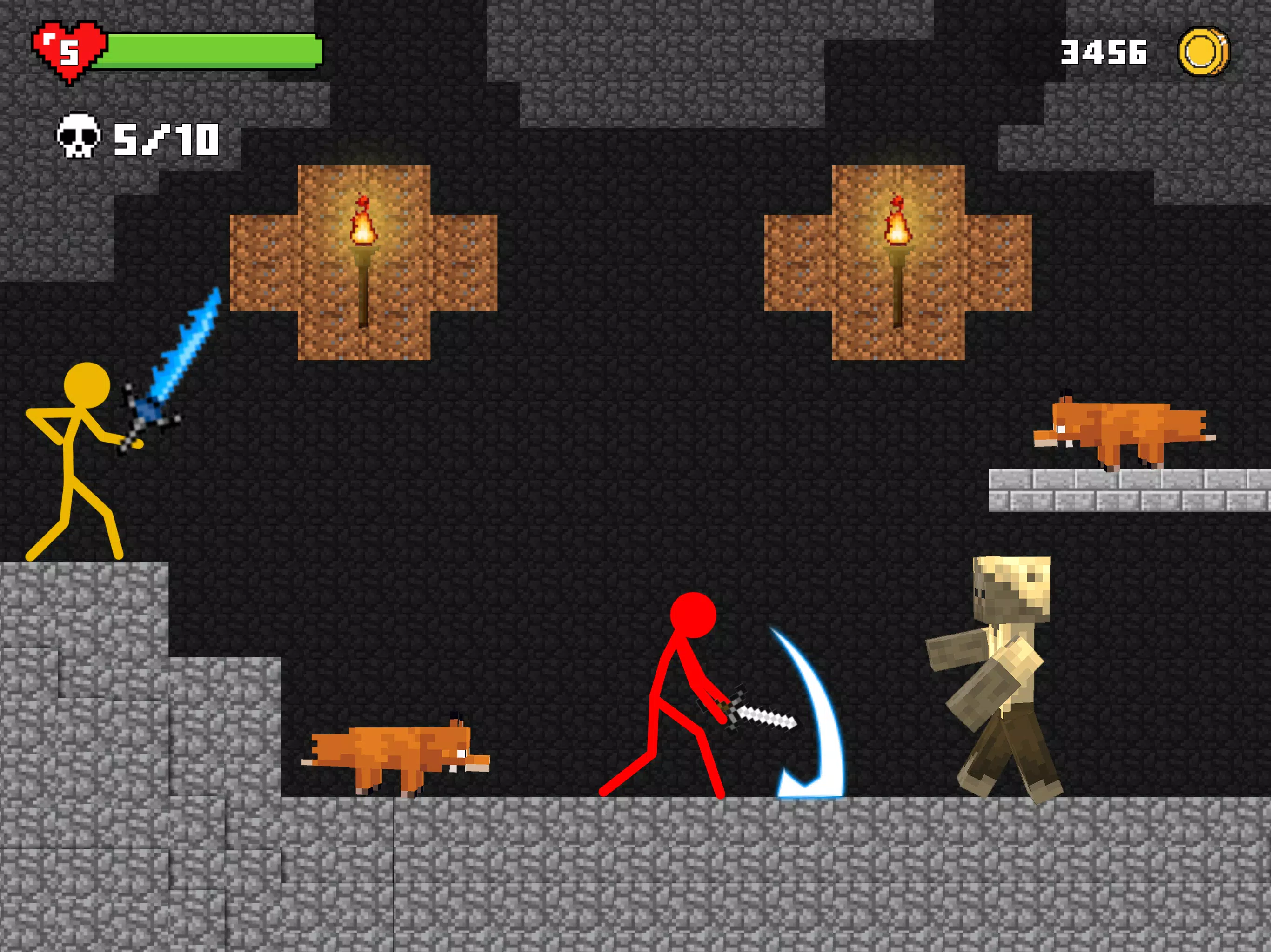 Download Stickman Fight In WorldCraft android on PC