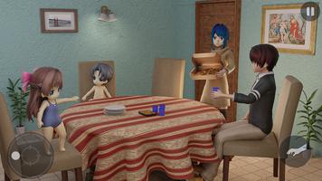 Anime Karı Mutlu Aile 3D Ekran Görüntüsü 2
