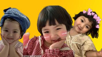 Stickers Niña Coreana Pack-poster