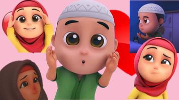 memoji nussa dan rara stickers পোস্টার