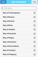 Map of Bangladesh الملصق