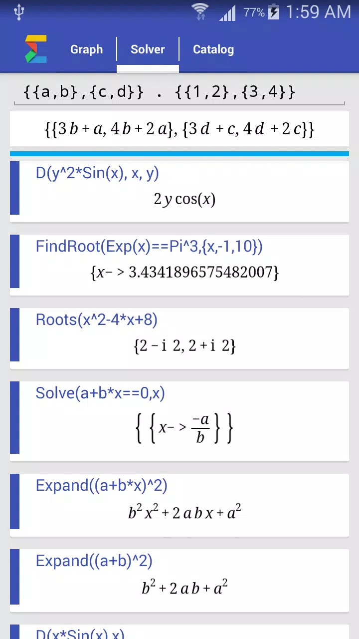 Maths solver