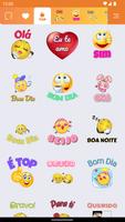 Text Smiley stickers WASticker Cartaz
