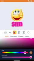 Text Smiley stickers WASticker imagem de tela 1