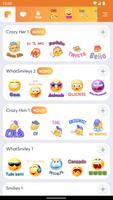 Text Smiley stickers WASticker imagem de tela 2