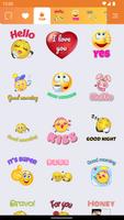 Text Smiley stickers WASticker poster