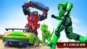 Angry Dino Robot Car Transform ảnh chụp màn hình 3