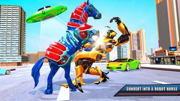 UFO Robot Horse Transform Game captura de pantalla 1