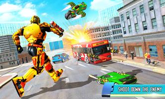 Flying Army Bus Robot Game Screenshot 2