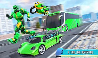 Flying Army Bus Robot Game captura de pantalla 3