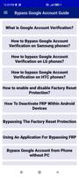Bypass Google Account Guide पोस्टर