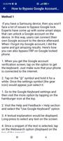 Bypass Google Account Guide स्क्रीनशॉट 1