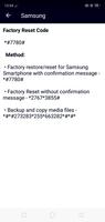 Factory Reset by Secret Code ภาพหน้าจอ 1