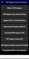 FRP Bypass Guide All phones Affiche