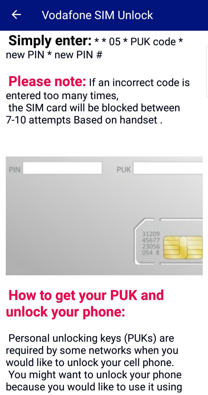 Guide For Any Sim Puk Code Unlock For Android Apk Download