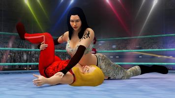 Girls Wrestling Fighting Games Affiche