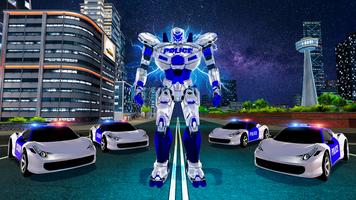 Real US Robot Fighting - Police Car Transport Game پوسٹر