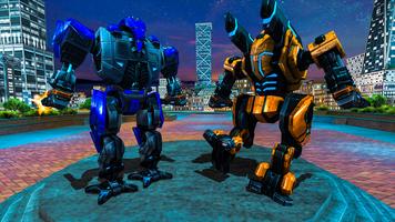 Real US Robot Fighting - Police Car Transport Game ảnh chụp màn hình 1