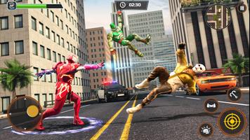 Superhero Flying Game:Iron Hero Gangster City 2021 الملصق