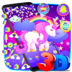 Baixar Shiny Unicorn Rainbow Gravity Theme APK