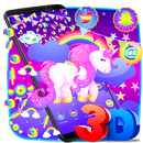 Shiny Unicorn Rainbow Gravity Theme APK