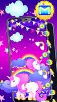 Shiny Unicorn Rainbow Gravity Theme постер