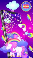 Shiny Unicorn Rainbow Gravity Theme تصوير الشاشة 1