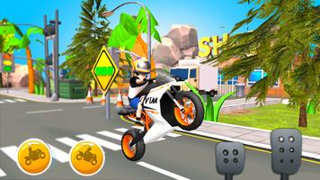 Poster Cartoon Cycle Racing Game 3D
