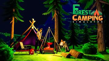 Forest Camping Survival Sim 3D-poster
