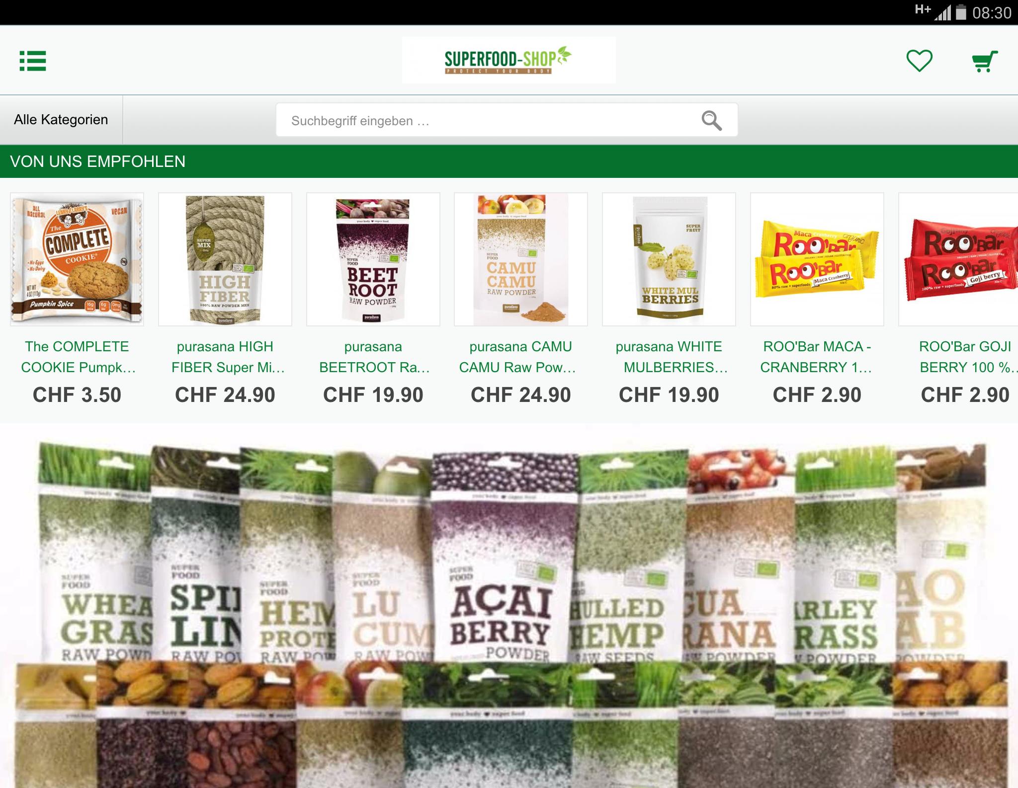 Zich voorstellen metaal schuld Superfood-Shop for Android - APK Download