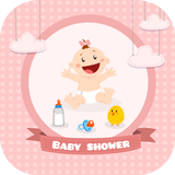 Baby shower card maker آئیکن