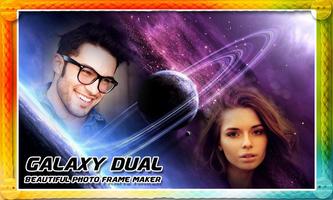 Galaxy Dual Photo Frames - Galaxy Space Frame captura de pantalla 2