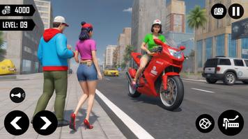 Moto Rider Bike Taxi Games 3D screenshot 1