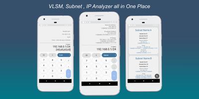برنامه‌نما VLSM and Subnet Calculator and عکس از صفحه