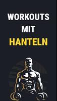 Heimtraining mit Kurzhanteln Plakat