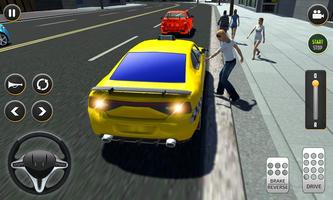 3D City Cab Simulator - Free Taxi Driving Game Affiche
