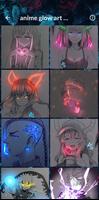 anime glow art wallpaper โปสเตอร์