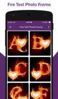 Fire Text Photo Frame постер