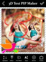 3D Text PIP Photo Collage ảnh chụp màn hình 2