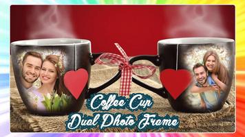 Coffee Cup Dual Photo Frame penulis hantaran
