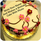 Name Photo On Birthday Cake آئیکن