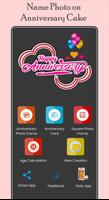 Name On Anniversary Cake Photo Cartaz