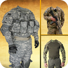 US army suit changer uniform photo editor 2019 아이콘