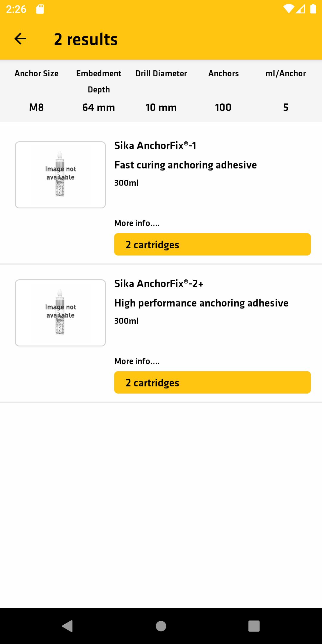 Sika AnchorFix® Volume Calcula APK for Android Download