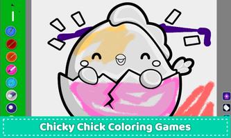 Chicky Chick Coloring Games screenshot 3