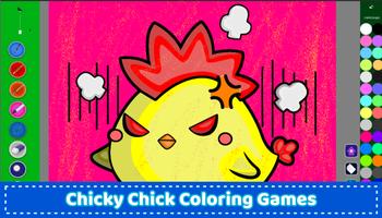Chicky Chick Coloring Games screenshot 1