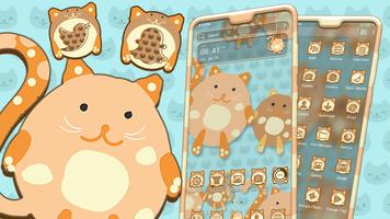 Cartoon Kitten Launcher Theme Cartaz