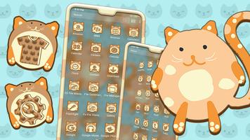 Cartoon Kitten Launcher Theme ảnh chụp màn hình 1