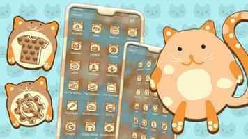 Cartoon Kitten Launcher Theme imagem de tela 1