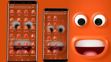 Funny Happy Face Emoji Theme تصوير الشاشة 1